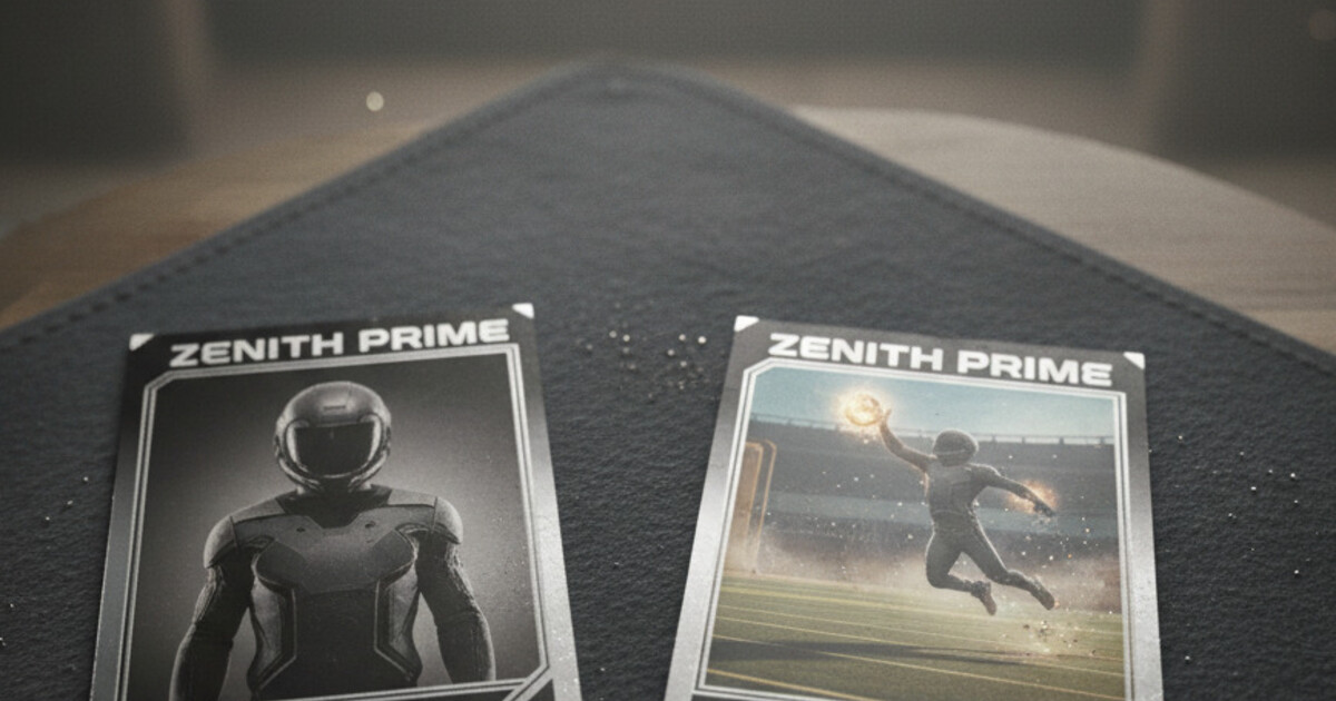 Two sports trading cards displayed side by side on a dark collector's mat, same player and card number but different photos: base version and short print variation